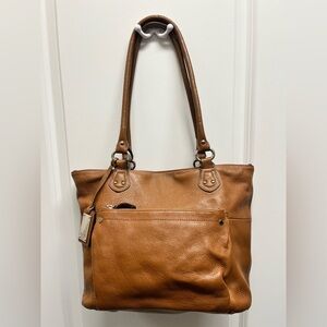 Tignanello Brown pebble Leather Hobo Tote